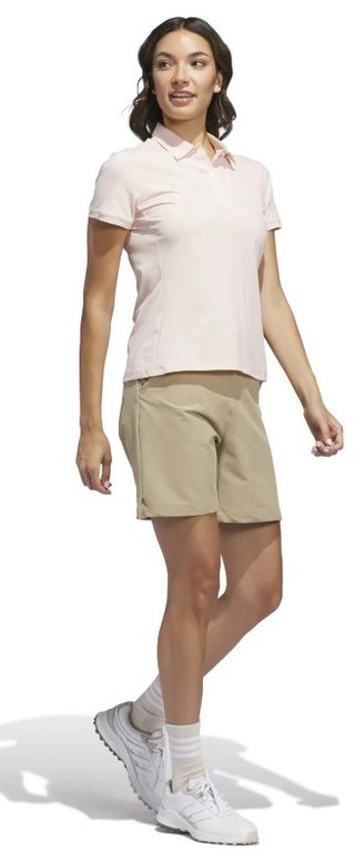 Adidas Ultimate365 Tour Twistknit dames polo, blush pink