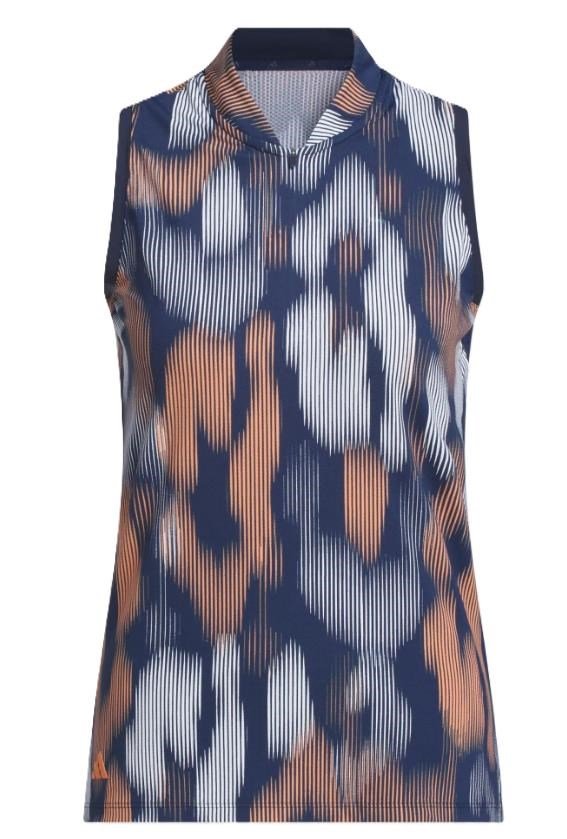 Adidas Ultimate 365 Ottoman Printed Sleeveless dames polo, navy