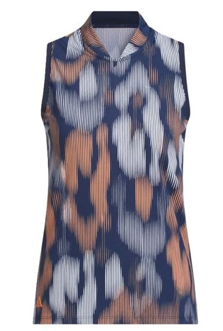 Adidas Ultimate 365 Ottoman Printed Sleeveless dames polo, navy