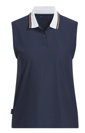 Adidas Beyond The Course Twistknit dames polo, navy/dusky orange