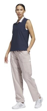 Adidas Beyond The Course Twistknit dames polo, navy/dusky orange