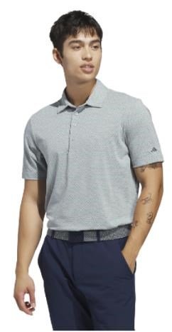 Adidas Ultimate365+ Go-To Print heren polo, wosa/navy