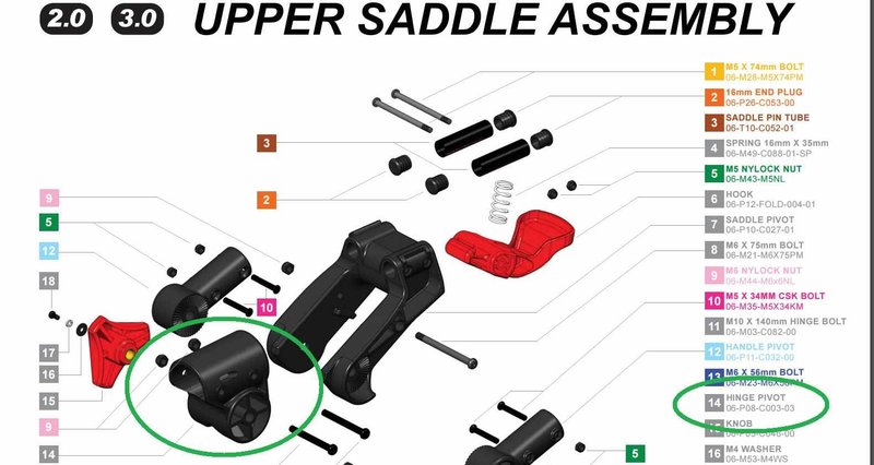 Clicgear Hinge Pivot trolley accessoire