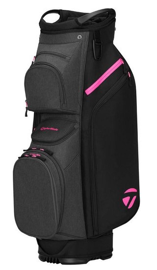TaylorMade Cart Lite cart bag, zwart/grijs/neon roze