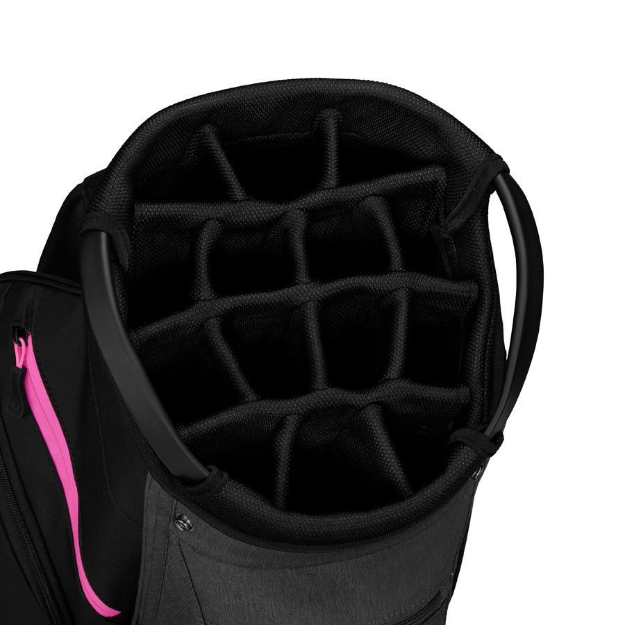 TaylorMade Cart Lite cart bag, zwart/grijs/neon roze