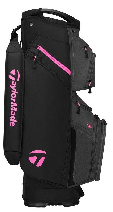 TaylorMade Cart Lite cart bag, zwart/grijs/neon roze