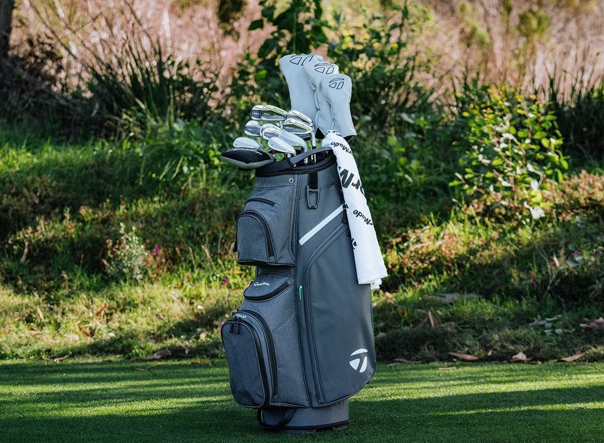TaylorMade Cart Lite cart bag, zwart/grijs/neon roze