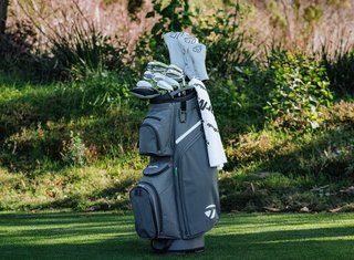 TaylorMade Cart Lite cart bag, zwart/grijs/neon roze