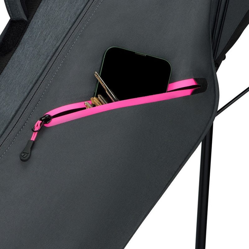TaylorMade FlexTech Carry stand bag, grijs/neon roze