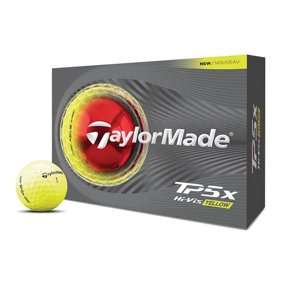 TaylorMade TP5x golfballen 2026 (12 ballen), geel
