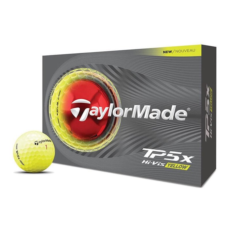 TaylorMade TP5x golfballen 2026 (12 ballen), geel