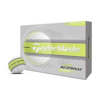 JuCad TaylorMade Tour Response Stripe golfballen 2026 (12 stuks), neon geel