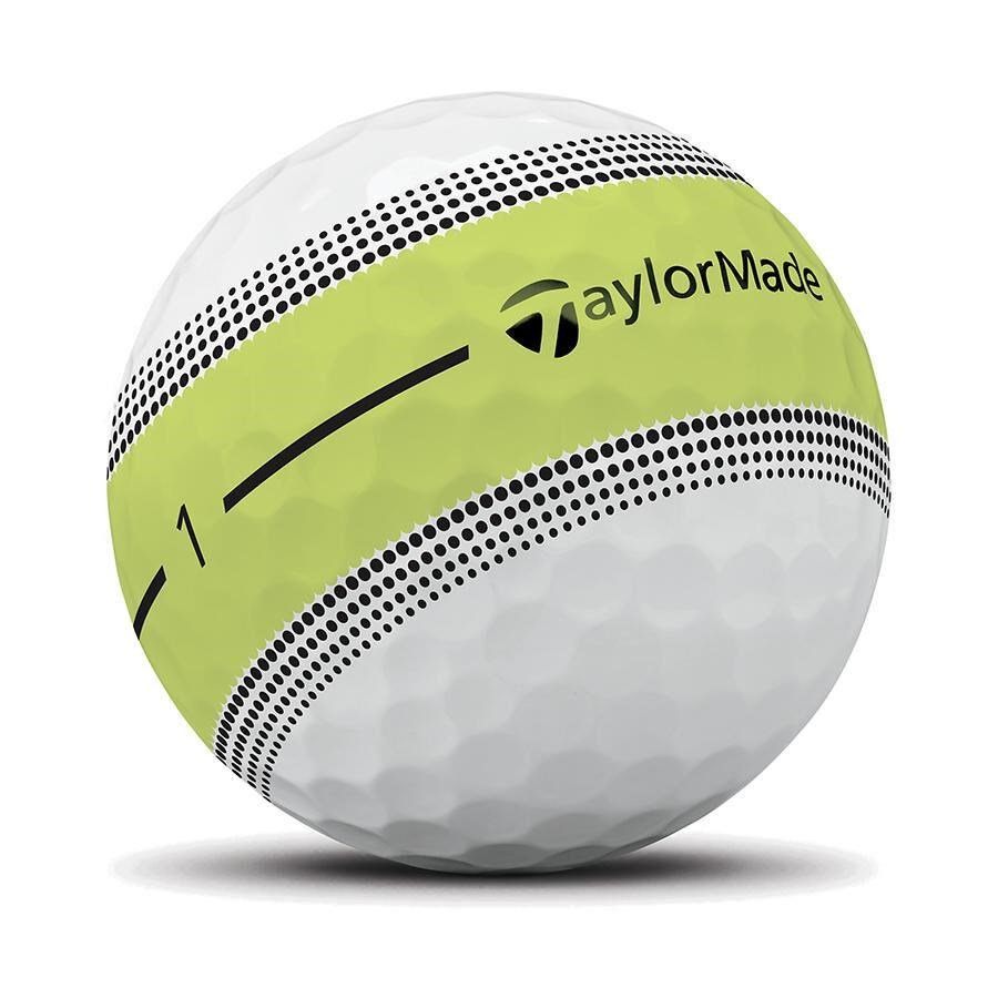 JuCad TaylorMade Tour Response Stripe golfballen 2026 (12 stuks), neon geel