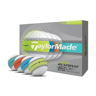 TaylorMade Tour Response Stripe 2026 golfballen (12 ballen), neon multi