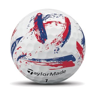 TaylorMade SpeedSoft Ink golfballen, blauw/rood