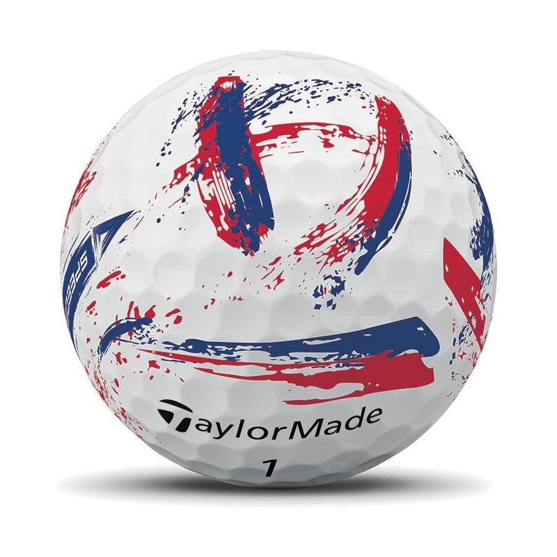 TaylorMade SpeedSoft Ink golfballen, blauw/rood