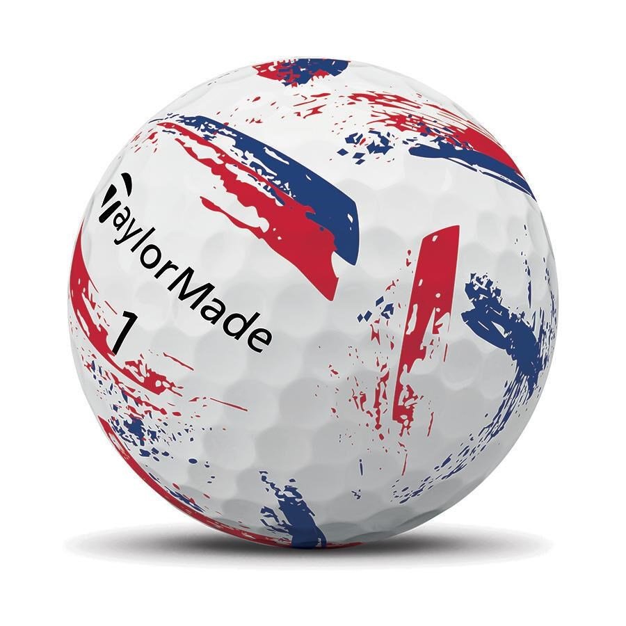 TaylorMade SpeedSoft Ink golfballen, blauw/rood