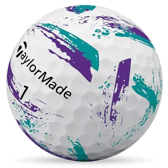 TaylorMade SpeedSoft Ink golfballen, paars/teal