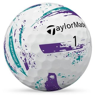 TaylorMade SpeedSoft Ink golfballen, paars/teal