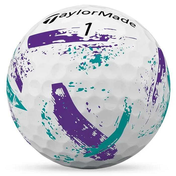 TaylorMade SpeedSoft Ink golfballen, paars/teal