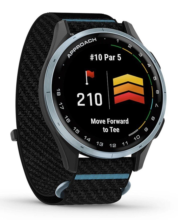Garmin Approach J1 junior GPS horloge, zwart/azuurblauw aluminium