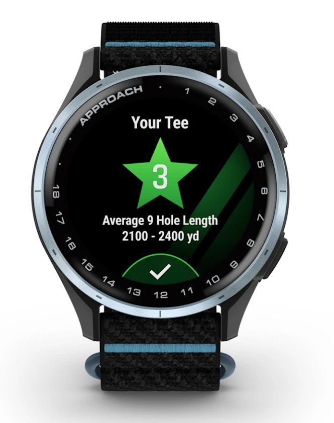 Garmin Approach J1 junior GPS horloge, zwart/azuurblauw aluminium