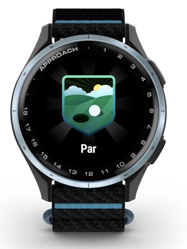 Garmin Approach J1 junior GPS horloge, zwart/azuurblauw aluminium