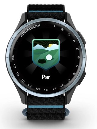 Garmin Approach J1 junior GPS horloge, zwart/azuurblauw aluminium