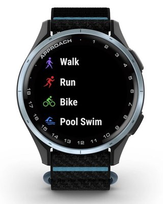 Garmin Approach J1 junior GPS horloge, zwart/azuurblauw aluminium
