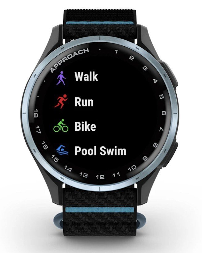 Garmin Approach J1 junior GPS horloge, zwart/azuurblauw aluminium