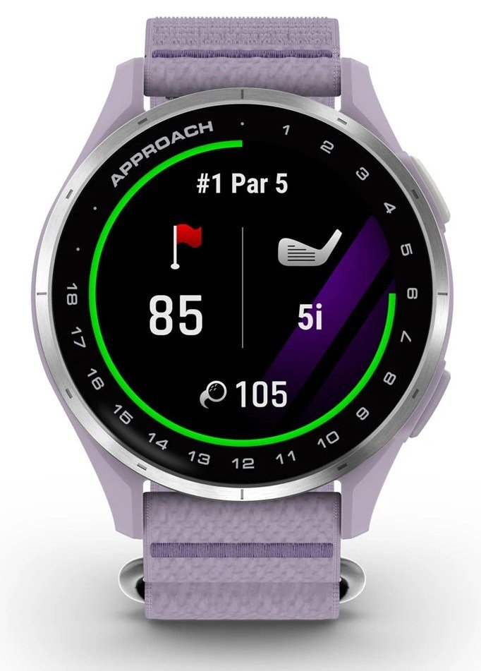 Garmin Approach J1 junior GPS horloge, lila/zilver aluminium