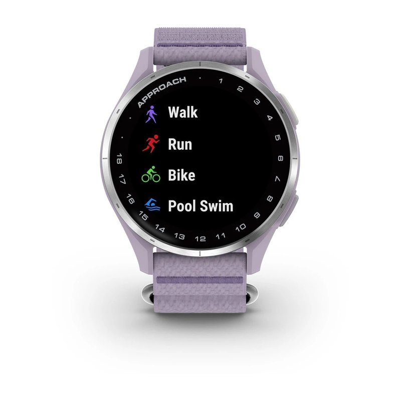 Garmin Approach J1 junior GPS horloge, lila/zilver aluminium