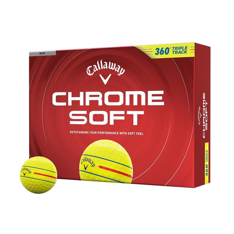 Callaway Chrome Soft 26 360 Triple Track golfballen, geel