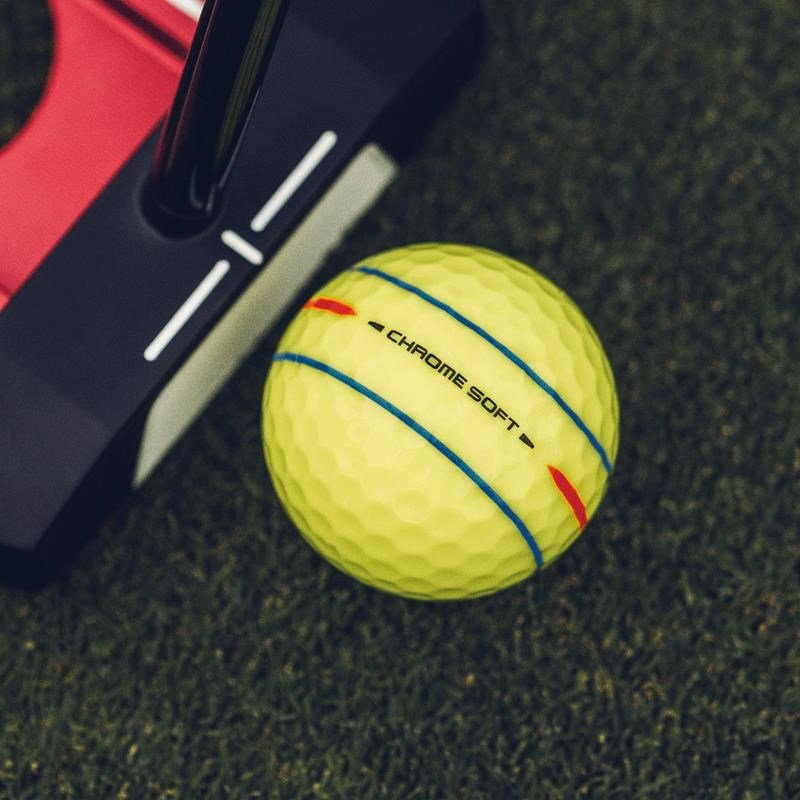 Callaway Chrome Soft 26 360 Triple Track golfballen, geel