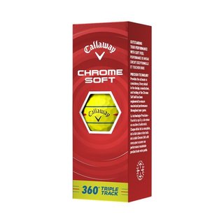 Callaway Chrome Soft 26 360 Triple Track golfballen, geel
