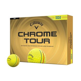 Callaway Chrome Tour Triple Track golfballen, geel