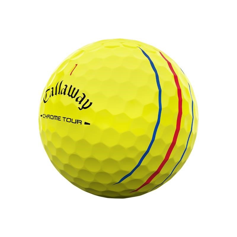 Callaway Chrome Tour Triple Track golfballen, geel