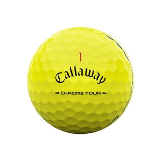 Callaway Chrome Tour Triple Track golfballen, geel