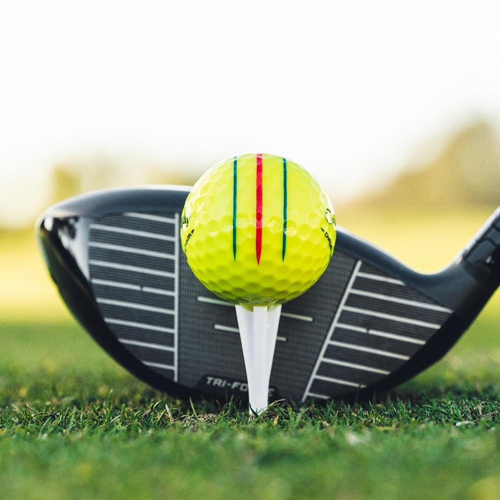 Callaway Chrome Tour Triple Track golfballen, geel