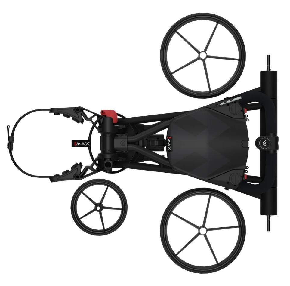 Big Max e-TI 3 elektrische golftrolley, phantom zwart (incl. accu en oplader)