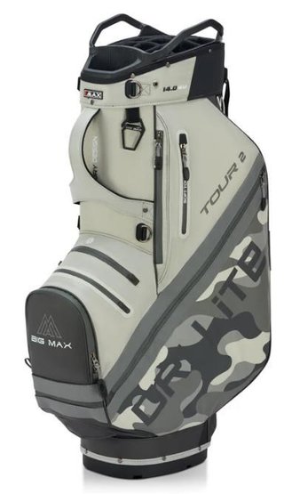 Big Max Dri Lite Tour 2 cart bag, grey camo/off white