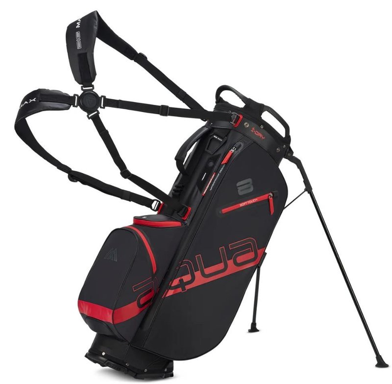 Big Max Aqua Eight H stand bag, zwart/rood