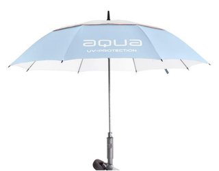 Big Max Aqua Umbrella UV paraplu 60", ijsblauw/wit/perzik