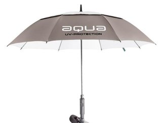 Big Max Aqua Umbrella UV paraplu 60", taupe/wit/zwart