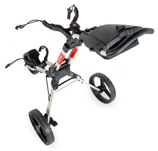 Wishbone Cube Three handmatige trolley, wit/rood