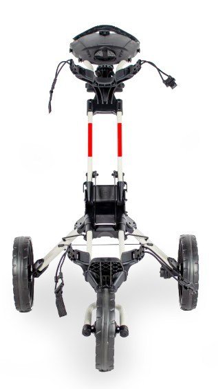 Wishbone Cube Three handmatige trolley, wit/rood