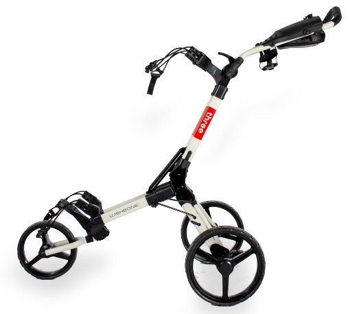 Wishbone Cube Three handmatige trolley, wit/rood