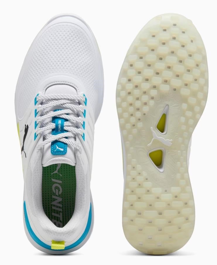 Puma Ignite Elevate 2 heren golfschoenen, wit/blauw