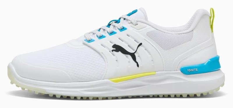 Puma Ignite Elevate 2 heren golfschoenen, wit/blauw