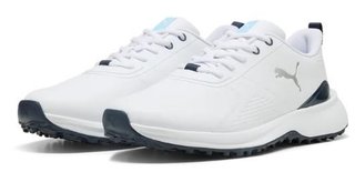 Puma Fusion Grip 6 Evo heren golfschoenen, wit/zilver